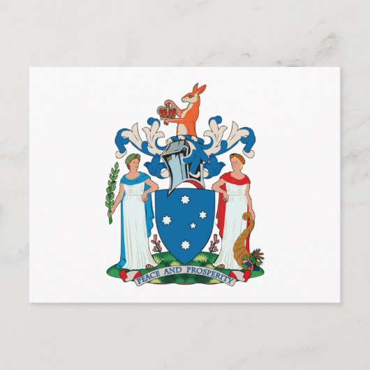 Victoria Wapenmunt Briefkaart (Voorkant)