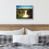 victoria waterval regenboog canvas afdruk (Insitu (Slaapkamer))