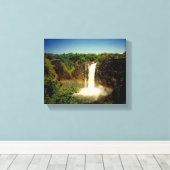 victoria waterval regenboog canvas afdruk (Insitu (Houten vloer))