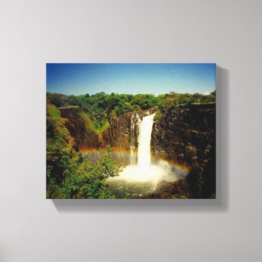 victoria waterval regenboog canvas afdruk (Voorkant)