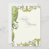 Victoria Wedding Invitation - Lime Green Kaart (Achterkant)