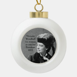 Victoria Woodhull 1st Presidentieel kandidaat Keramische Bal Ornament