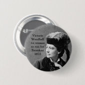 Victoria Woodhull 1st Woman US President Candidate Ronde Button 5,7 Cm (Voorkant /achterkant)