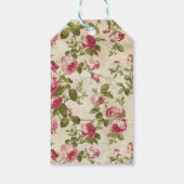 Victoriaals Bloemmotief, Shabby Chic, Feestgunst Cadeaulabel (Achterkant)
