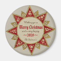 Victoriaans 16-punts rode kerstster CC0964