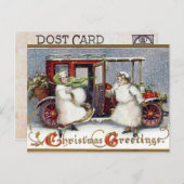  Victoriaans, 1912 Kerst Feestdagenkaart (Voorkant / Achterkant)