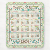 Victoriaans 2020-jaarkalender art. | Aangepast Muismat (Voorkant)