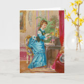 Victoriaans aanmoedigend gedicht "Als iemand zwak  Kaart (Gele Bloem)