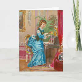 Victoriaans aanmoedigend gedicht "Als iemand zwak  Kaart