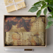 Victoriaans achtergrond voor Waterverf muziekblad Tissuepapier (Geschenk)