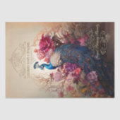  Victoriaans Adverteren Peacock Decoupage Tissuepapier (Voorkant)