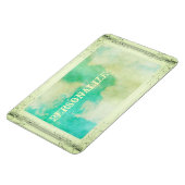 Victoriaans afbeelding lijst wolk blauwgroen crème magneet (Linkerzijde)