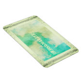 Victoriaans afbeelding lijst wolk blauwgroen crème magneet (Rechterzijde)