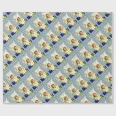  Victoriaans Afbeelding van een engel met Lilies Cadeaupapier (Vlak)