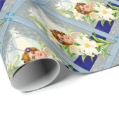  Victoriaans Afbeelding van een engel met Lilies Cadeaupapier (Rol Hoek)