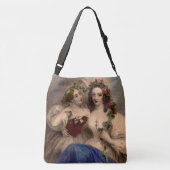 Victoriaans afdruk De scheidingsbreedte Crossbody Tas (Achterkant)