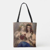 Victoriaans afdruk De scheidingsbreedte Tote Bag (Achterkant)