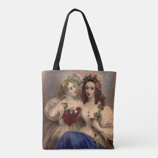 Victoriaans afdruk De scheidingsbreedte Tote Bag (Achterkant)