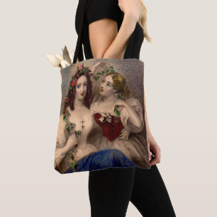 Victoriaans afdruk De scheidingsbreedte Tote Bag