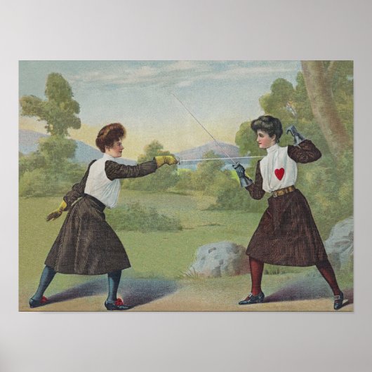 Victoriaans afdruk  omheinen. poster (Voorkant)