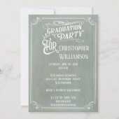 Victoriaans Afstuderen Invitation Afstudeerder Pa Kaart (Achterkant)