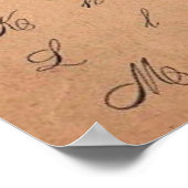  Victoriaans alfabetecijfers kalligrafie Poster (Hoek)