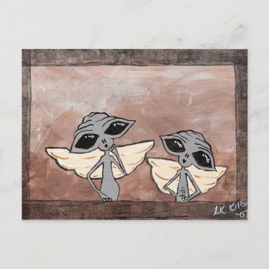 Victoriaans Aliens Post Card Briefkaart (Voorkant)