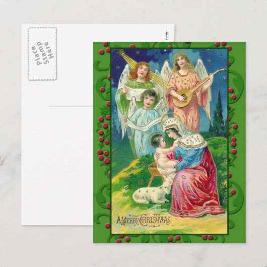 Victoriaans Angel Art over Kaarten, Briefkaarten (Voorkant / Achterkant)