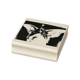 Victoriaans Angel Art Stamp, mooie vrouw vleugels Rubberstempel