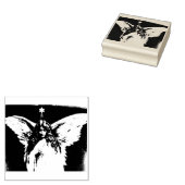 Victoriaans Angel Art Stamp, mooie vrouw vleugels Rubberstempel (Gestempeld)