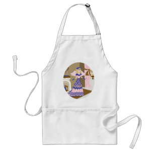 Victoriaans Angel Blue en Pink Singing by Fireplac Standaard Schort