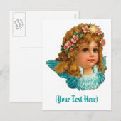 Victoriaans Angel -braal-Pasen Feestdagenkaart (Voorkant / Achterkant)