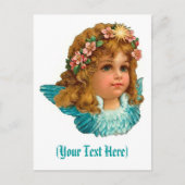 Victoriaans Angel -braal-Pasen Feestdagenkaart (Voorkant)