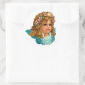 Victoriaans Angel -braal-Pasen Ronde Sticker (Tas)