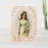 Victoriaans Angel Easter Kaart (Voorkant)