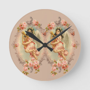 Victoriaans Angel historische rozen Ronde Klok