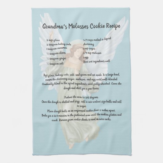  Victoriaans Angel Keepsake Recept Theedoek (Verticaal)