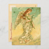Victoriaans Angel Kerst Briefkaarten (Voorkant / Achterkant)