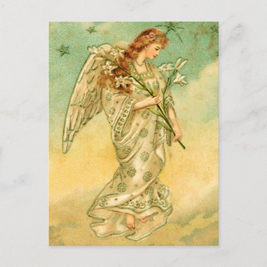 Victoriaans Angel Kerst Briefkaarten (Voorkant)