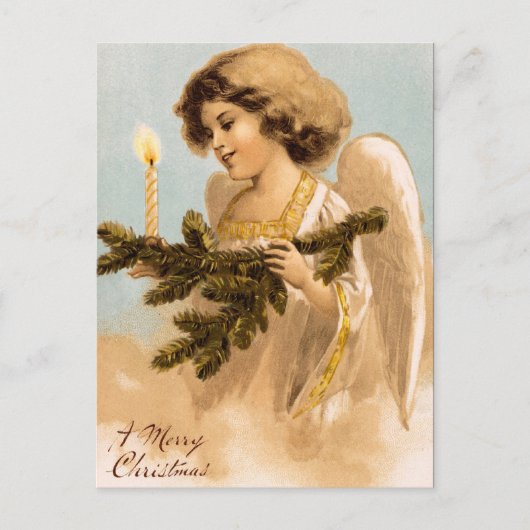 Victoriaans Angel Kerst Briefkaarten (Voorkant)