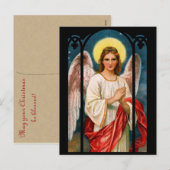 Victoriaans Angel Kerst Briefkaarten (Voorkant / Achterkant)