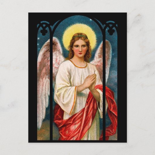 Victoriaans Angel Kerst Briefkaarten (Voorkant)