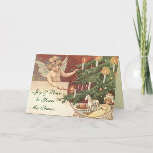 Victoriaans Angel Kerst Kaart