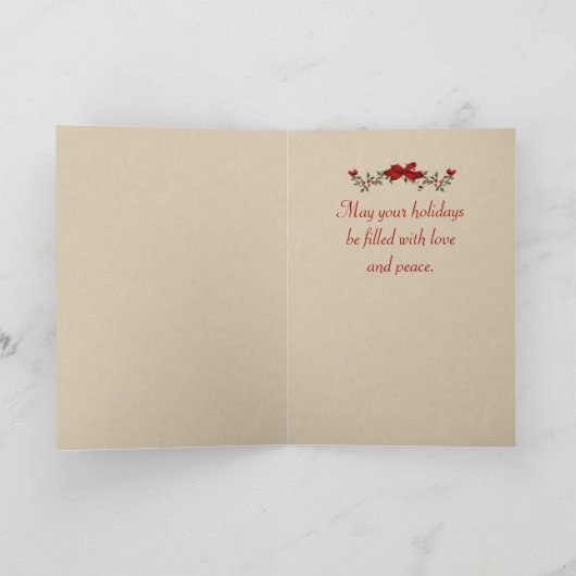 Victoriaans Angel Kerst Kaart (Binnen)