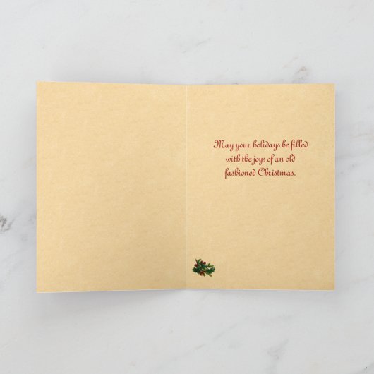 Victoriaans Angel Kerst Kaart (Binnen)