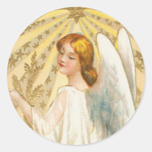 Victoriaans Angel Kerst sticker