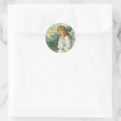 Victoriaans Angel Kerst sticker (Tas)