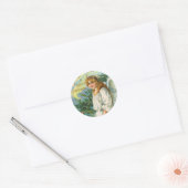 Victoriaans Angel Kerst sticker (Envelop)