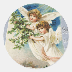 Victoriaans Angel Kerst sticker