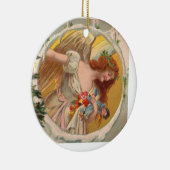 Victoriaans Angel-kerstversiering Keramisch Ornament (Rechts)